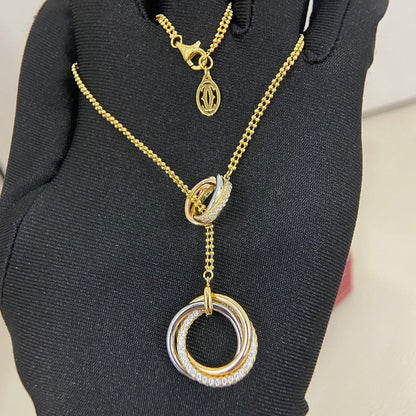 [ElanLuxe Jewelry]TRINITY DIAMONDS NECKLACE