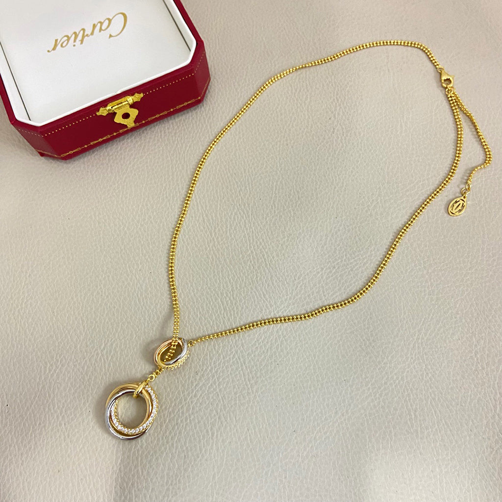 [ElanLuxe Jewelry]TRINITY DIAMONDS NECKLACE