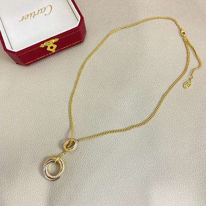 [ElanLuxe Jewelry]TRINITY DIAMONDS NECKLACE