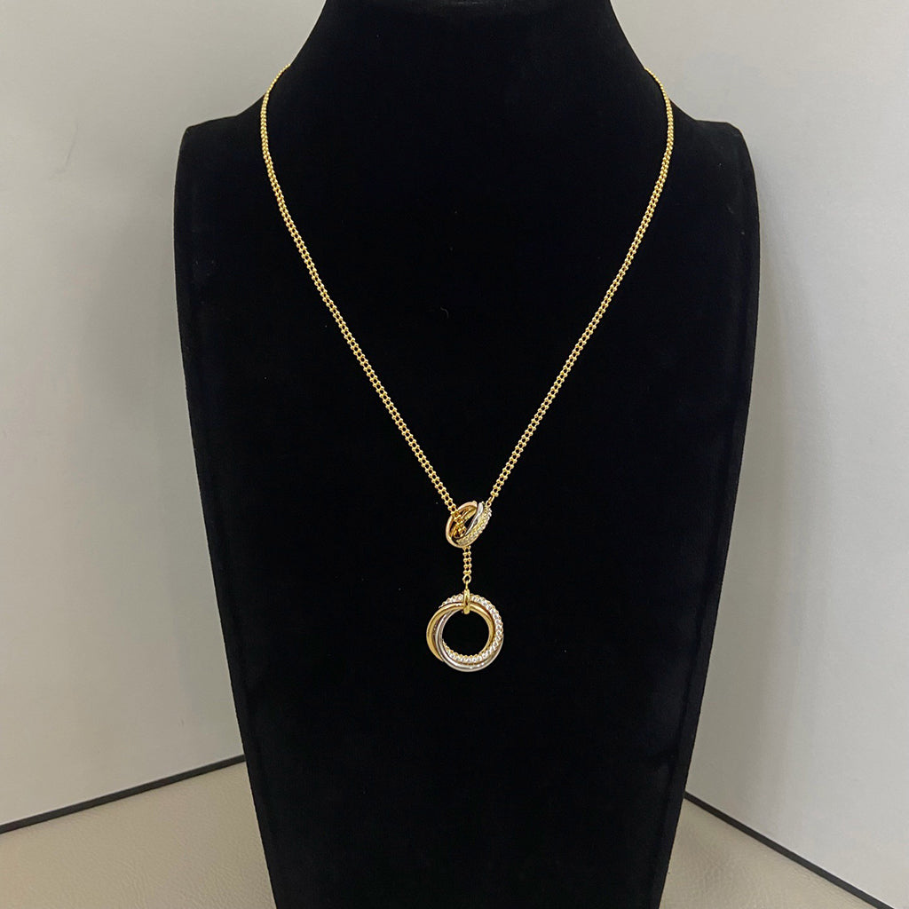 [ElanLuxe Jewelry]TRINITY DIAMONDS NECKLACE