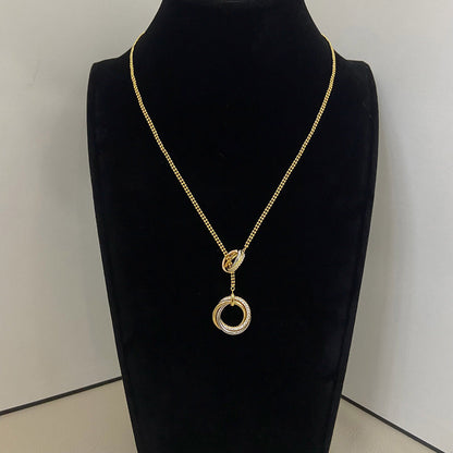 [ElanLuxe Jewelry]TRINITY DIAMONDS NECKLACE
