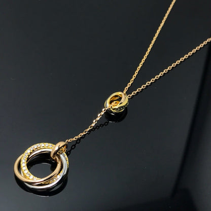 [ElanLuxe Jewelry]TRINITY DIAMONDS NECKLACE