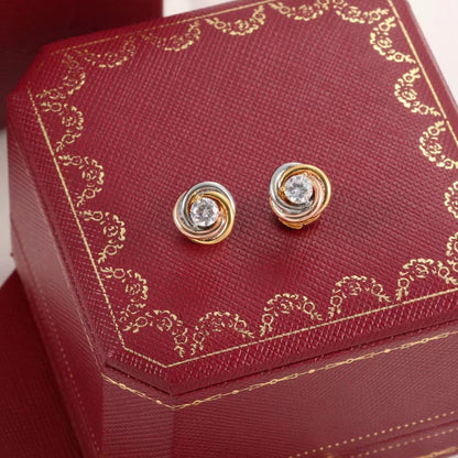 [ElanLuxe Jewelry]TRINITY STUD DIAMOND EARRINGS