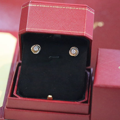 [ElanLuxe Jewelry]TRINITY STUD DIAMOND EARRINGS