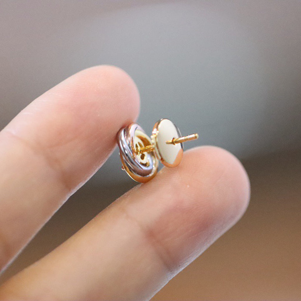 [ElanLuxe Jewelry]TRINITY STUD DIAMOND EARRINGS