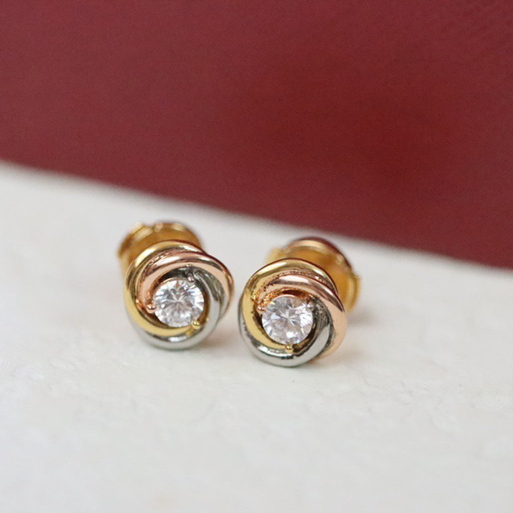[ElanLuxe Jewelry]TRINITY STUD DIAMOND EARRINGS