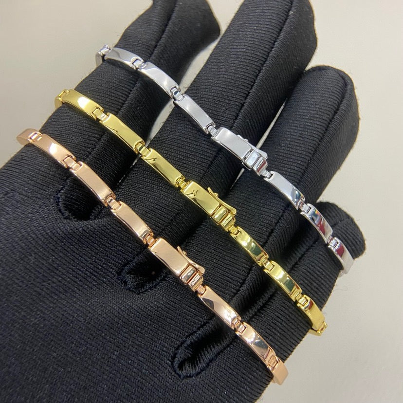 [ElanLuxe Jewelry]PANTHERE HALF DIAMOND ON CHAIN BRACELET