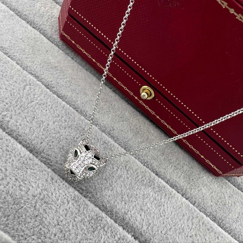 [ElanLuxe Jewelry]PANTHERE FULL DIAMOND NECKLACE