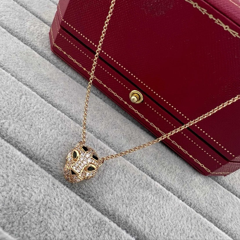 [ElanLuxe Jewelry]PANTHERE FULL DIAMOND NECKLACE