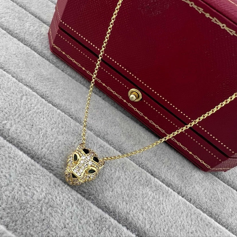 [ElanLuxe Jewelry]PANTHERE FULL DIAMOND NECKLACE