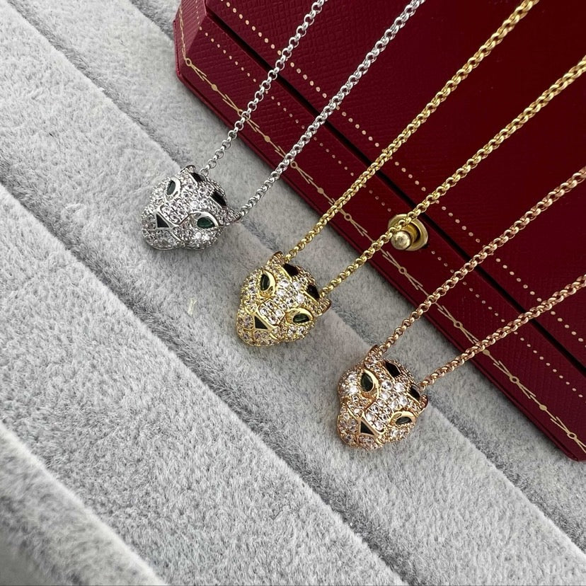 [ElanLuxe Jewelry]PANTHERE FULL DIAMOND NECKLACE