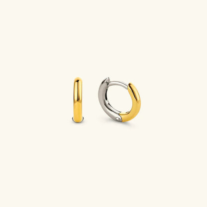 [ElanLuxe]Ingrid Two Tone Hoop Earring