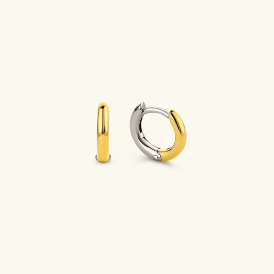 [ElanLuxe]Ingrid Two Tone Hoop Earring