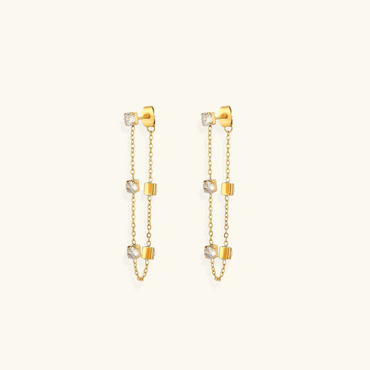 [ElanLuxe]Iris Diamond Earrings