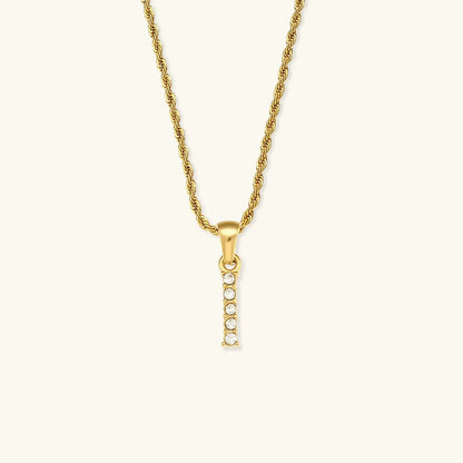 [ElanLuxe]Maeve Letter Initial Diamond Necklace