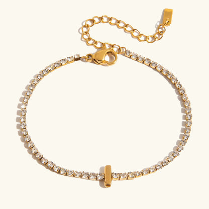 [ElanLuxe]Avaria Bubble Letter Tennis Bracelet