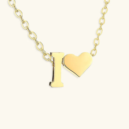 [ElanLuxe]Ria Initial Letter Gold Necklace