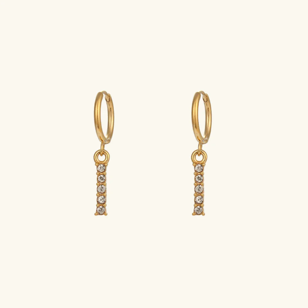 [ElanLuxe]Wilhemina Initial Letter Earrings