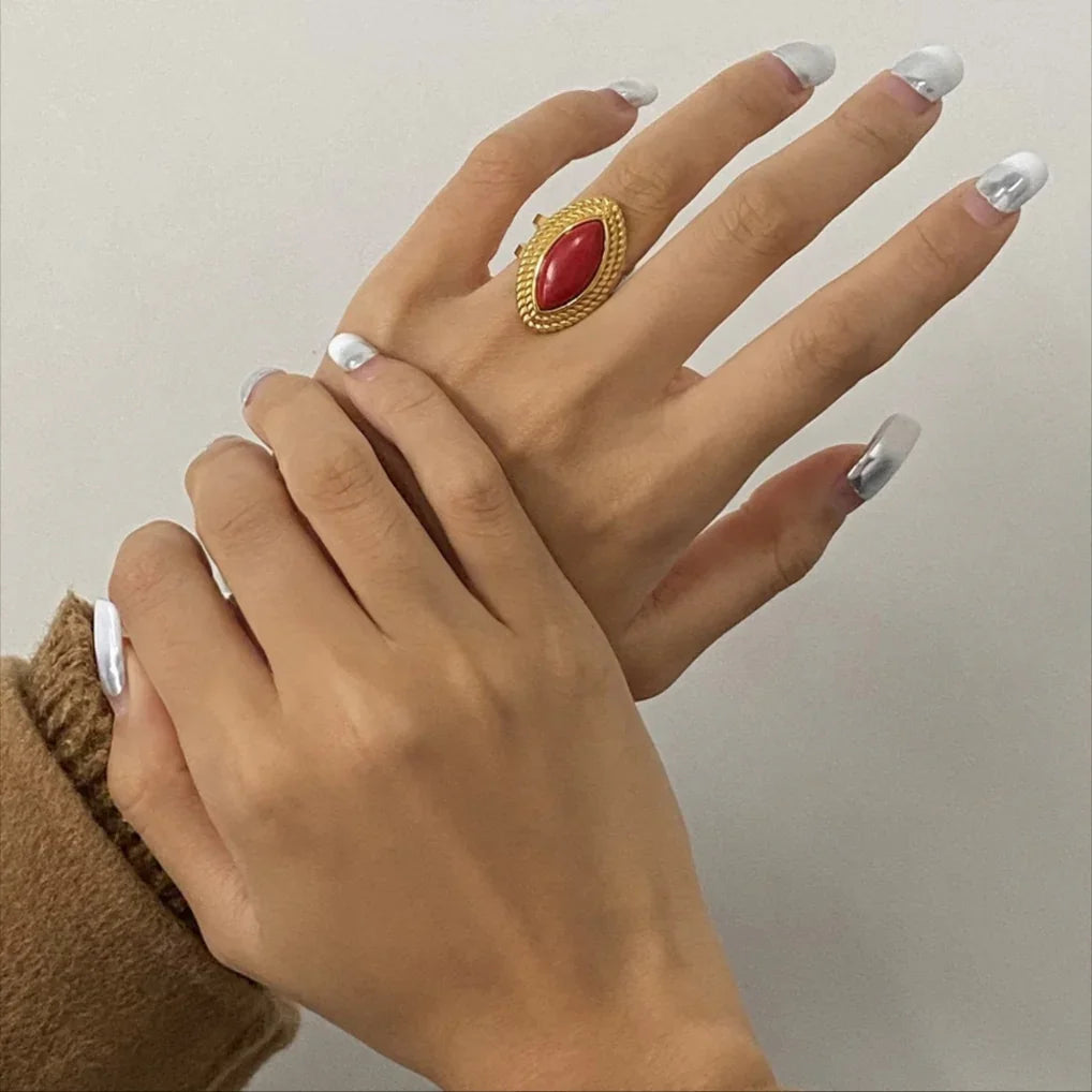 [ElanLuxe]Heidi Marquise Gold Ring