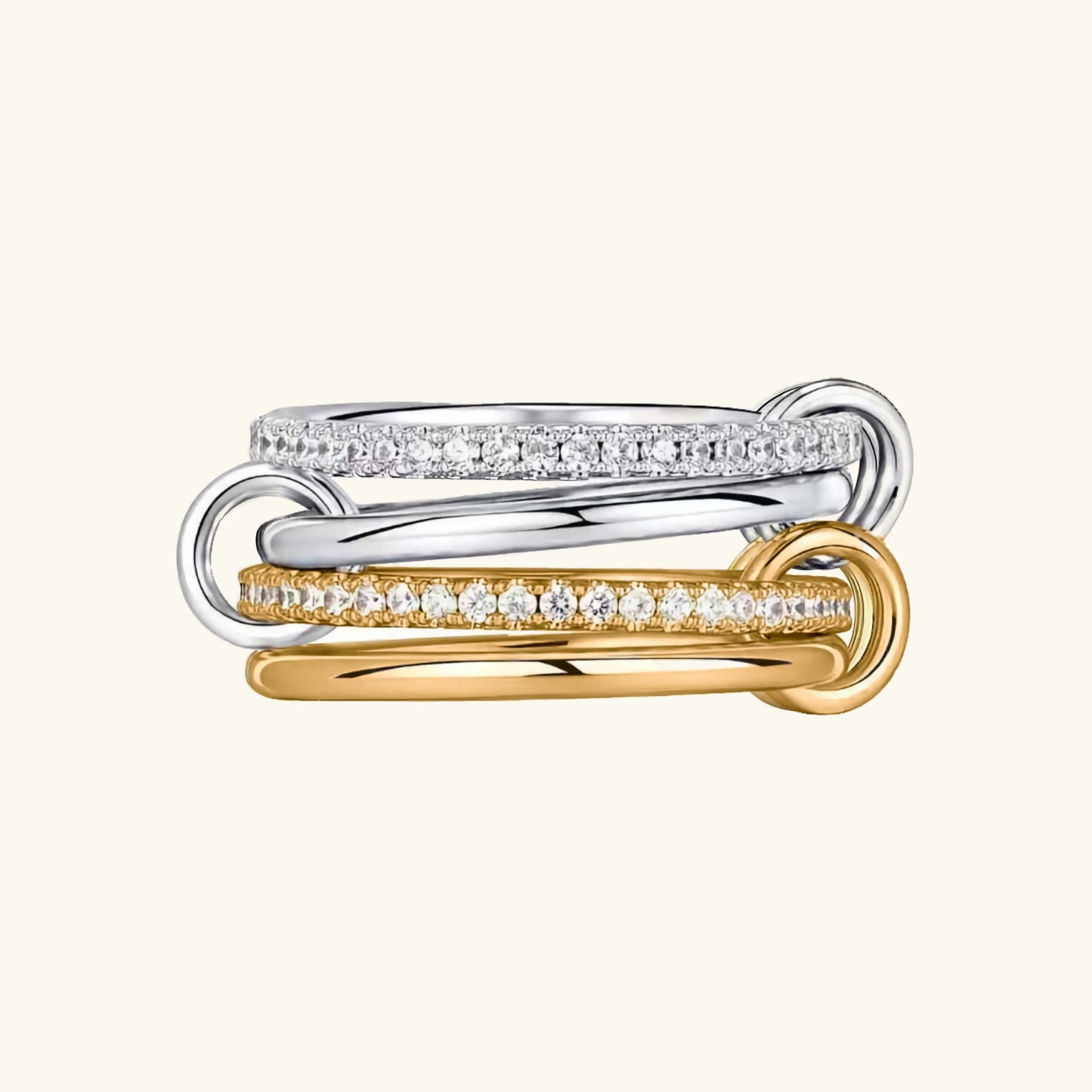 [ElanLuxe]Ivy Stacked Diamond Ring