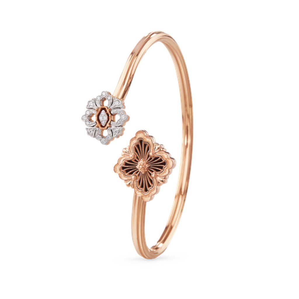 [ElanLuxe Jewelry JEWELRY] OPERA TULLE  GOLD BRACELET WITH ENAMEL BACKGROUND