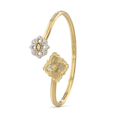 [ElanLuxe Jewelry JEWELRY] OPERA TULLE  GOLD BRACELET WITH ENAMEL BACKGROUND
