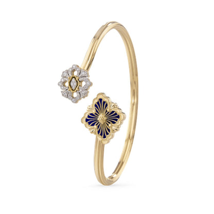 [ElanLuxe Jewelry JEWELRY] OPERA TULLE  GOLD BRACELET WITH ENAMEL BACKGROUND