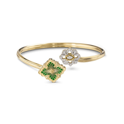 [ElanLuxe Jewelry JEWELRY] OPERA TULLE  GOLD BRACELET WITH ENAMEL BACKGROUND