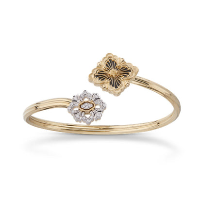 [ElanLuxe Jewelry JEWELRY] OPERA TULLE  GOLD BRACELET WITH ENAMEL BACKGROUND