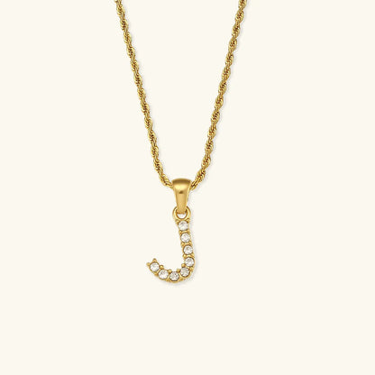 [ElanLuxe]Maeve Letter Initial Diamond Necklace
