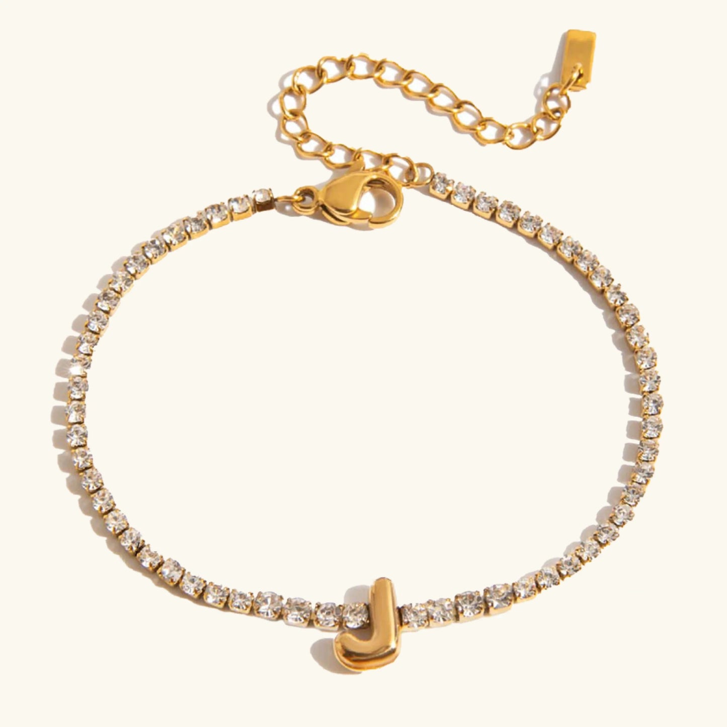 [ElanLuxe]Avaria Bubble Letter Tennis Bracelet