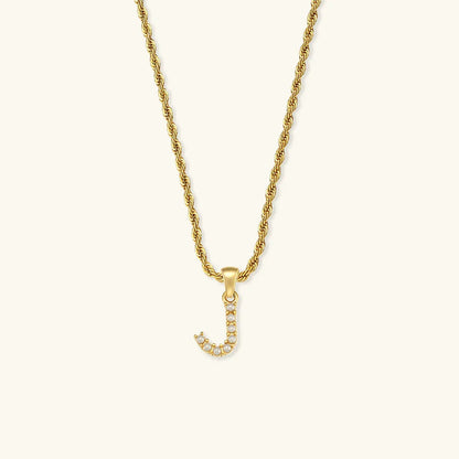 [ElanLuxe]Elodie Initial Letter Pearl Necklace