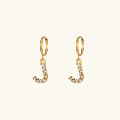 [ElanLuxe]Wilhemina Initial Letter Earrings