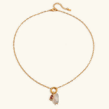 [ElanLuxe]Caitlin Birthstone Pearl Necklace