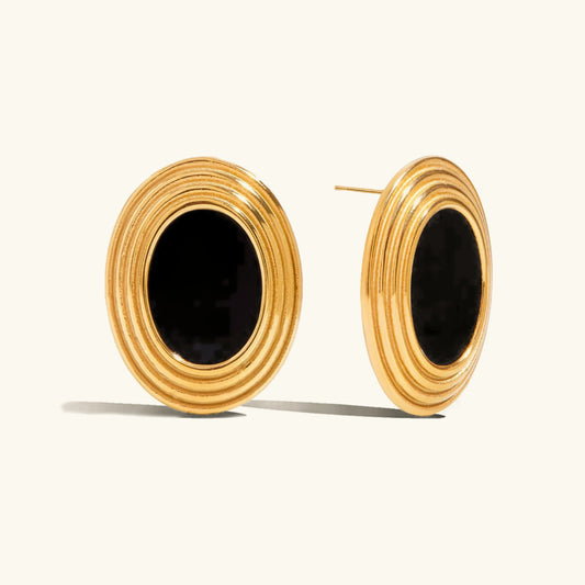 [ElanLuxe]Ruthie Gold Enamel Earrings