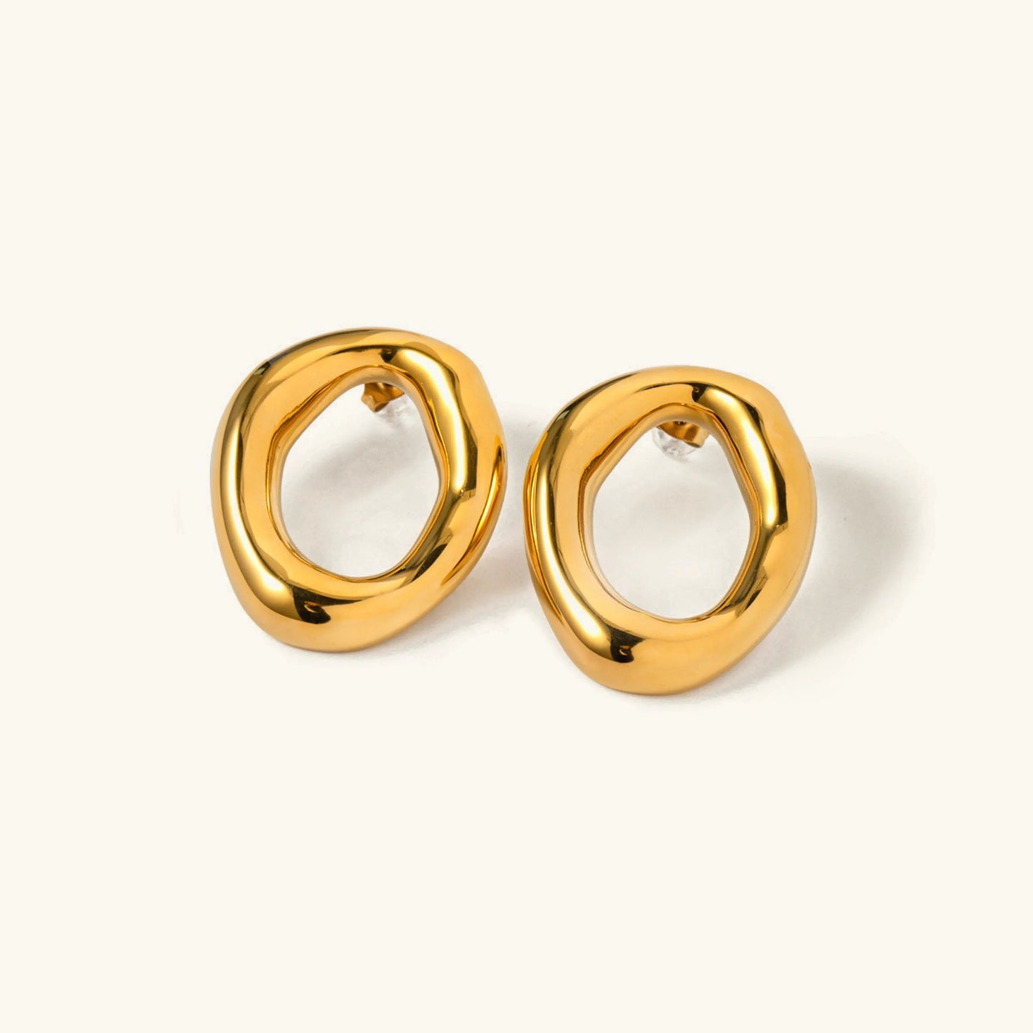 [ElanLuxe]Raquel Open Oval Earrings