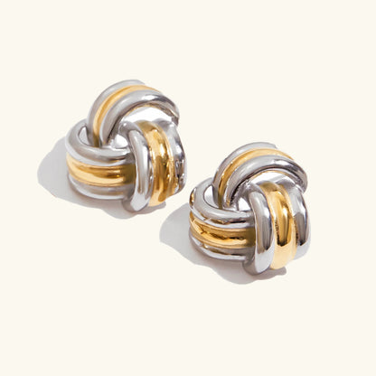 [ElanLuxe]Avielle Chunky Gold Knot Earrings