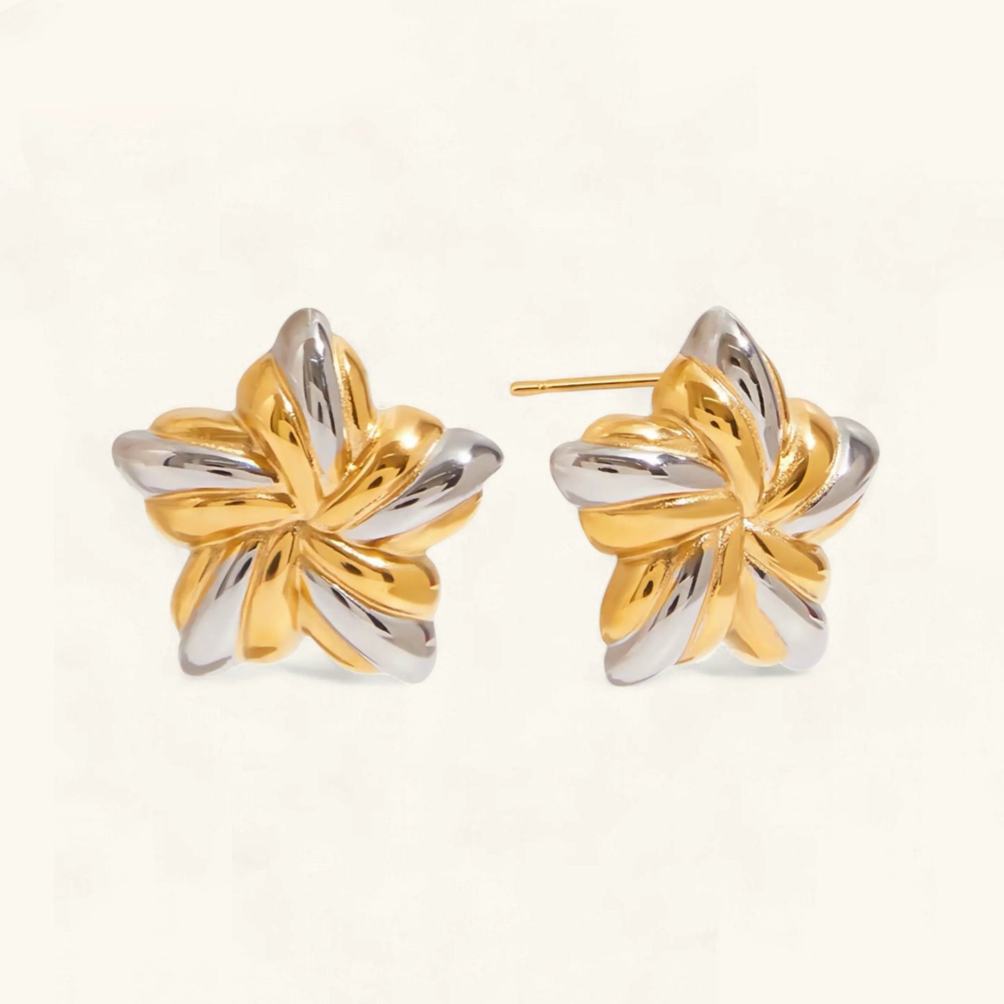 [ElanLuxe]Thymes Gold Star Earrings