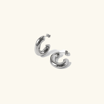 [ElanLuxe]Alera Silver Hoops