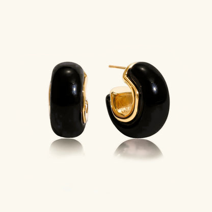 [ElanLuxe]Lexi Chunky Enamel Hoops