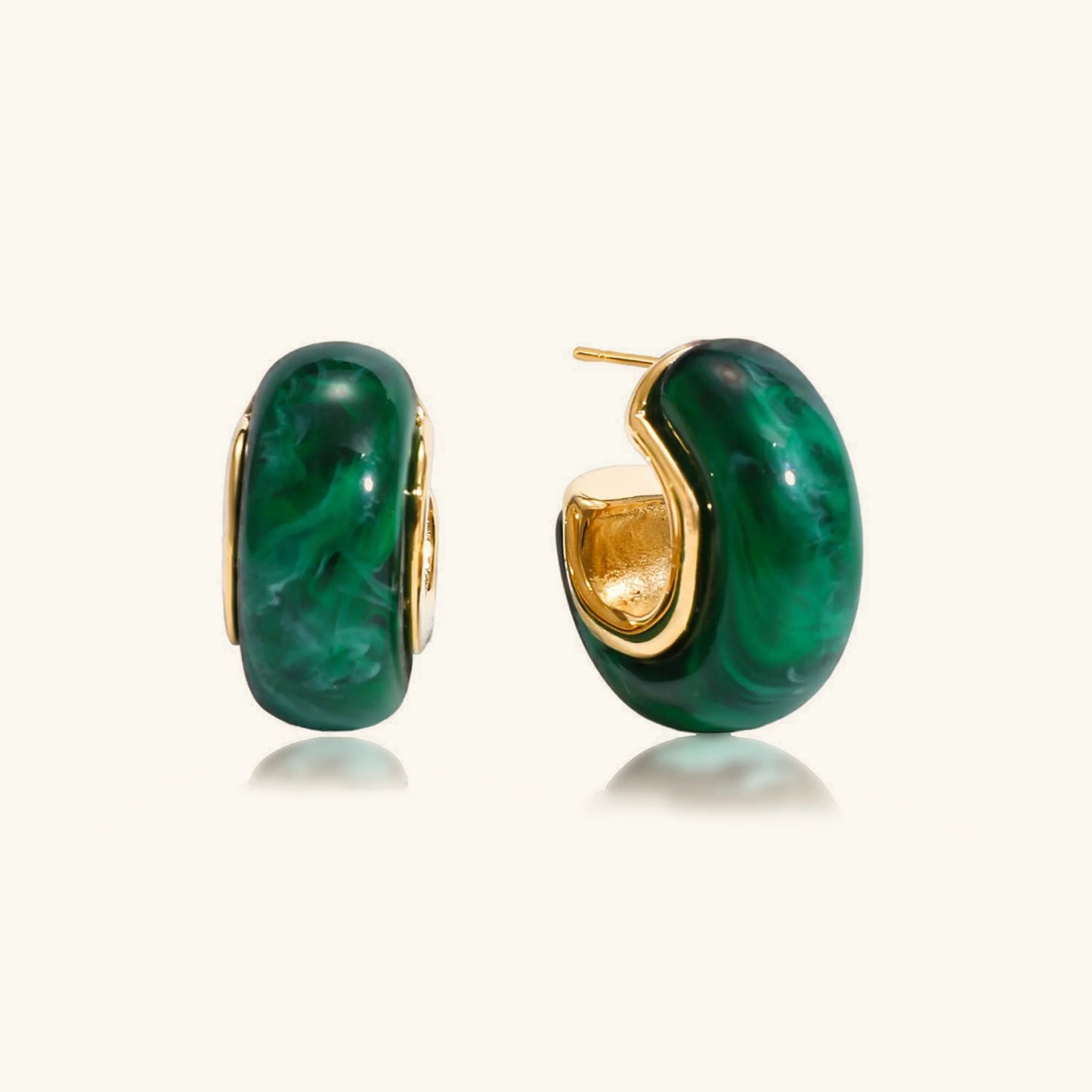 [ElanLuxe]Lexi Chunky Enamel Hoops