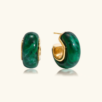 [ElanLuxe]Lexi Chunky Enamel Hoops
