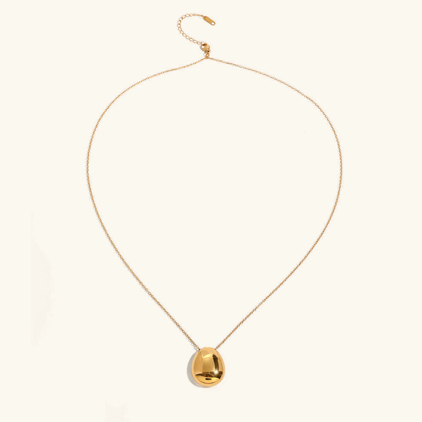 [ElanLuxe]Claribel Gold Dome Necklace