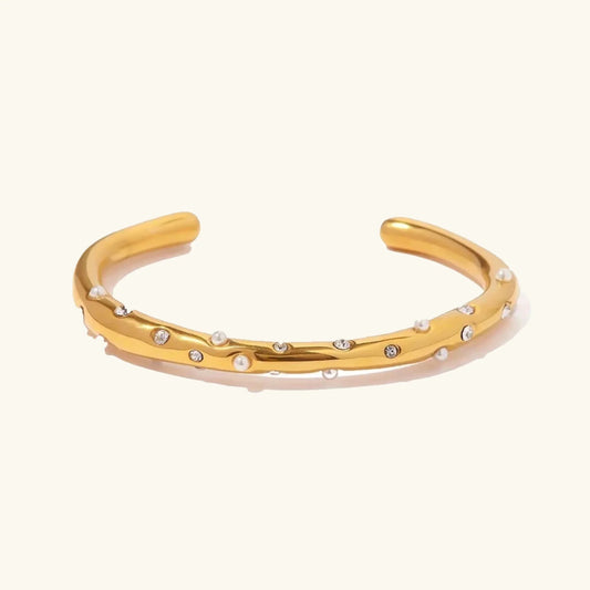 [ElanLuxe]Corisande Gold Bangle