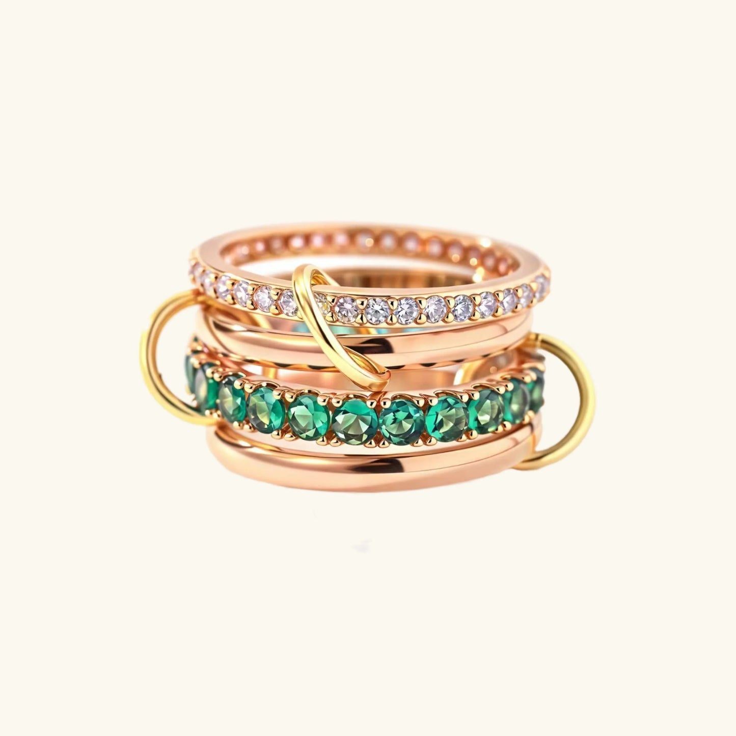 [ElanLuxe]Imani Stacked Diamond Ring