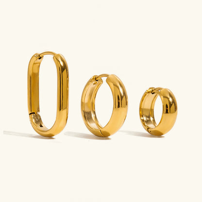 [ElanLuxe]Clarabelle Staple Gold Hoops Bundle
