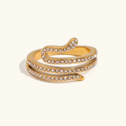 [ElanLuxe]Serpentina Layered Diamond Ring