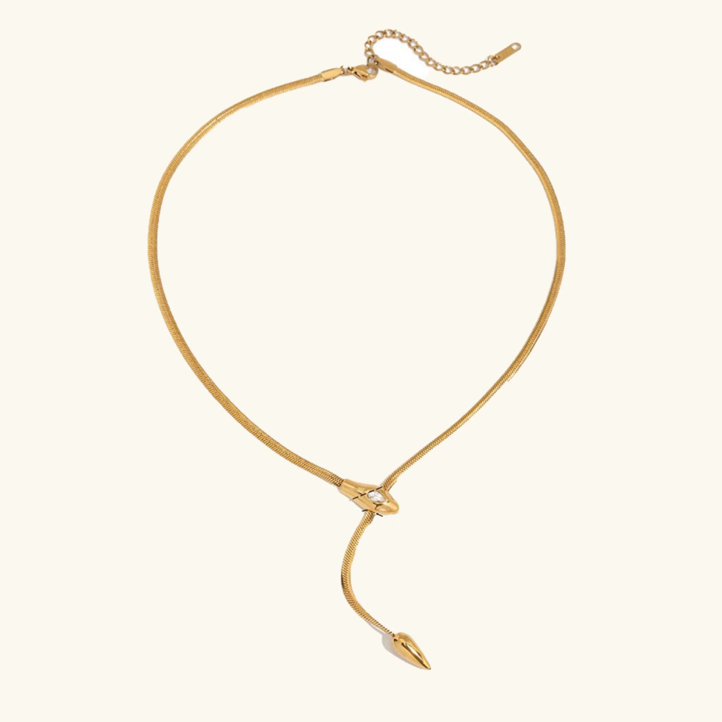 [ElanLuxe]Zarelle Gold Serpentine Pendant