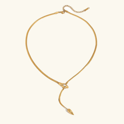 [ElanLuxe]Zarelle Gold Serpentine Pendant