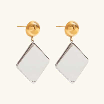 [ElanLuxe]Kelly Geometric Drop Earrings